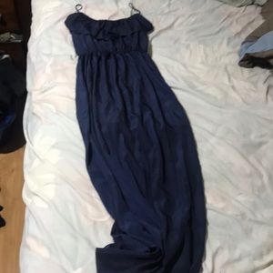 Navy blue long maxi dress